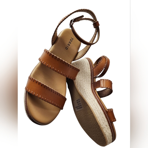 Torrid Brown Strappy Wedge Sandals - Picture 4 of 8